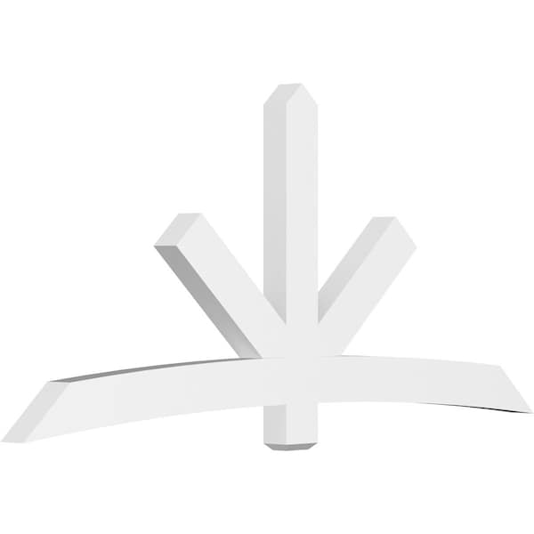 Ekena Millwork Alberta Architectural Grade PVC Gable Bracket, 96"W x 44"H x 4"D x 6"F, 11/12 Pitch GBP096X44X0406ALB00 - main